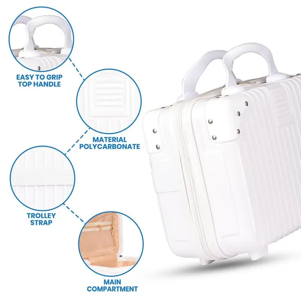 Polo_Class_Vanity_case/Makeup_Box_|_Lightweight_and_Durable|_Waterproof_case_-_White