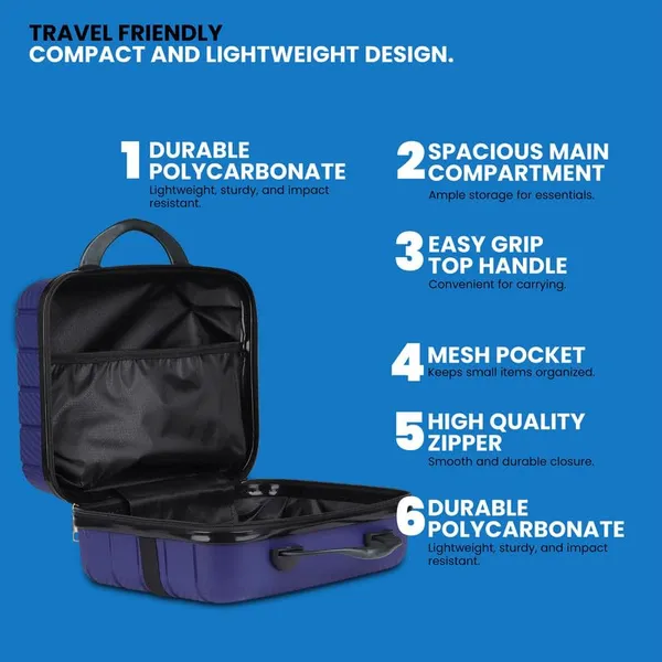 Polo_Class_Vanity_case/Makeup_Box_|_Lightweight_and_Durable|_Waterproof_case_-_Blue