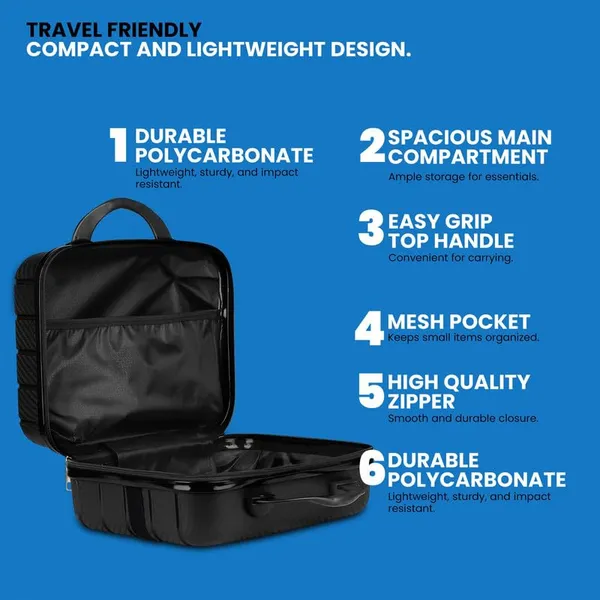 Polo_Class_Vanity_case/Makeup_Box_|_Lightweight_and_Durable|_Waterproof_case_-_Black