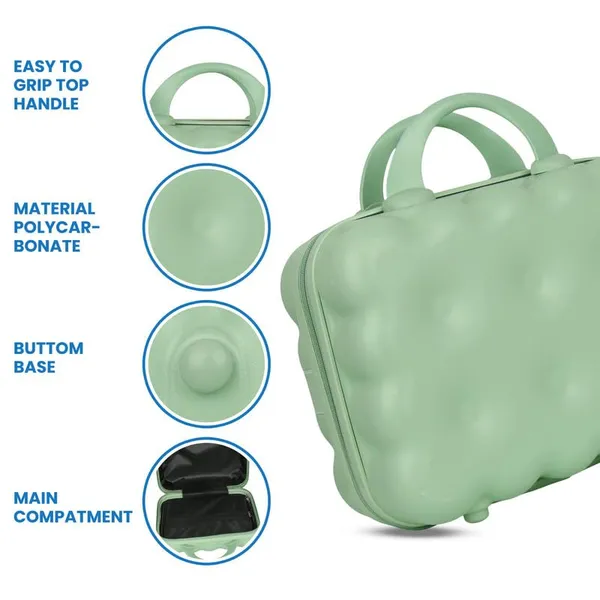 Polo_Class_Vanity_case/Makeup_Box_|_Lightweight_and_Durable|_Waterproof_case_-Green