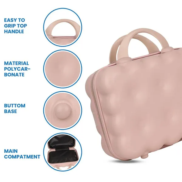 Polo_Class_Vanity_case/Makeup_Box_|_Lightweight_and_Durable|_Waterproof_case_-Pink