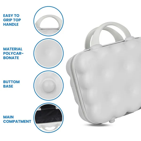 Polo_Class_Vanity_case/Makeup_Box_|_Lightweight_and_Durable|_Waterproof_case_-White