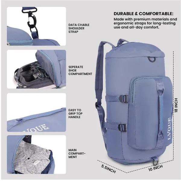 Polo_Class_Duffle_Bag/Gym_Bag_for_Men_&_Women_|_Lightweight_and_Durable_Fabric_|_Waterproof_with_Spacious_Compartments_Duffel_Bag_-_Grey
