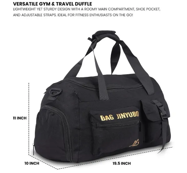 Polo_Class_Duffle_Bag/Gym_Bag_for_Men_&_Women_|_Lightweight_and_Durable_Fabric_|_Waterproof_with_Spacious_Compartments_Duffel_Bag_-_Black