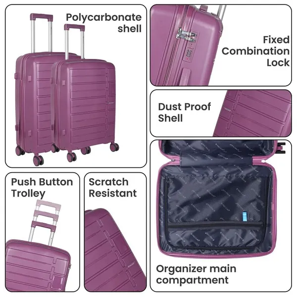 Polo_Class_3Pc_Set_Trolley_(20/24/28_inch)_with_vanity_|_Polypropylene|_Polypropylene_360�_spinner_wheels_�_smooth_movement_in_any_direction_|_Waterproof_&_Scratch_Resistant