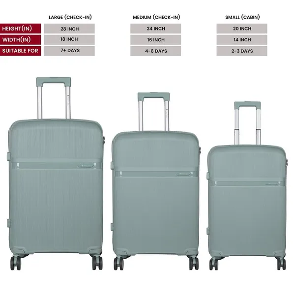 Polo_Class_3Pc_Set_Trolley_(20/24/28_inch)_|_Polypropylene|_Polypropylene_360�_spinner_wheels_�_smooth_movement_in_any_direction_|_Waterproof_&_Scratch_Resistant