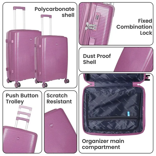 Polo_Class_3Pc_Set_Trolley_(20/24/28_inch)_|_Polypropylene|_Polypropylene_360�_spinner_wheels_�_smooth_movement_in_any_direction_|_Waterproof_&_Scratch_Resistant