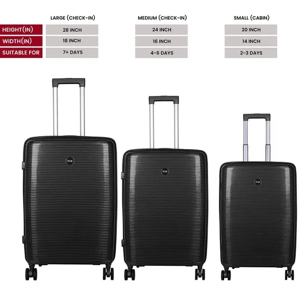 Polo_Class_3Pc_Set_Trolley_(20/24/28_inch)_|_Polypropylene|_Polypropylene_360�_spinner_wheels_�_smooth_movement_in_any_direction_|_Waterproof_&_Scratch_Resistant