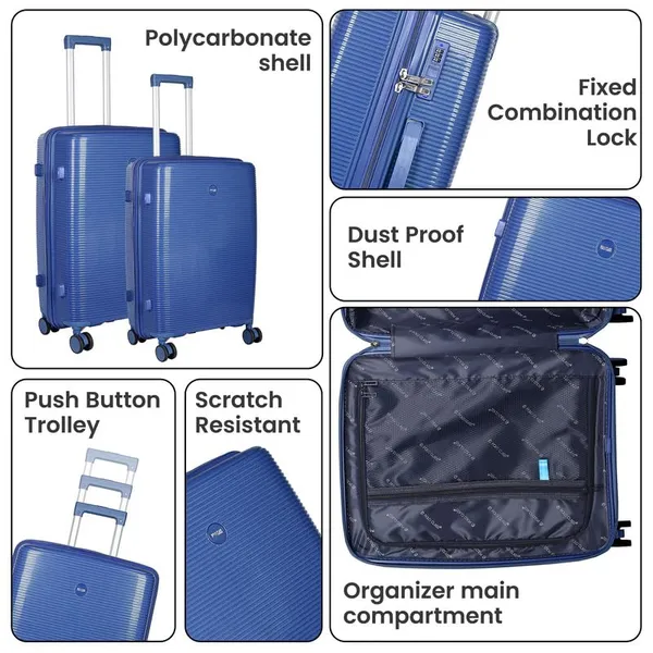 Polo_Class_3Pc_Set_Trolley_(20/24/28_inch)_|_Polypropylene|_Polypropylene_360�_spinner_wheels_�_smooth_movement_in_any_direction_|_Waterproof_&_Scratch_Resistant