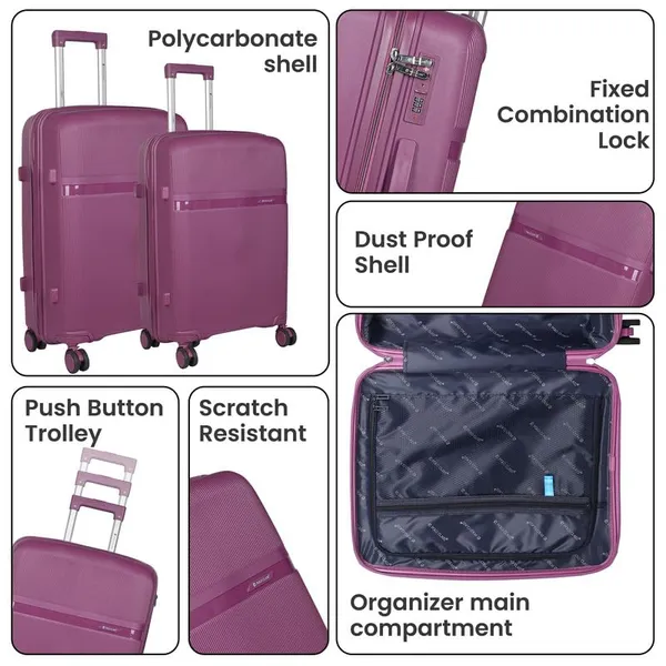Polo_Class_3Pc_Set_Trolley_(20/24/28_inch)_with_vanity_|_Polypropylene|_Polypropylene_360�_spinner_wheels_�_smooth_movement_in_any_direction_|_Waterproof_&_Scratch_Resistant