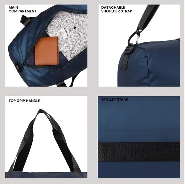 Polo_Class_Duffle_Bag/Gym_Bag_for_Men_&_Women_|_Lightweight_and_Durable_Fabric_|_Waterproof_with_Spacious_Compartments_Duffel_Bag_-_Blue