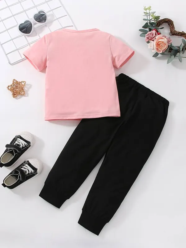 Love_Printed_Pink_Color_T-shirt_and_bottom_set_for_Boy_and_Girls