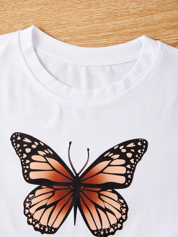 Butterfly_Printed_White_Color_T-shirt_and_Baby_Pink_bottom_set_For_Baby_Girl_&_Boy