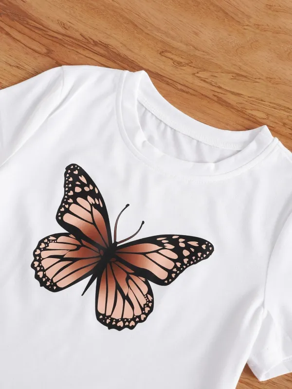 Butterfly_Printed_White_Color_T-shirt_and_Black_bottom_set_For_Baby_Girl_&_Boy