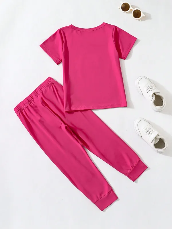 Panda_Printed_Dark_Pink_Color_T-shirt_and_bottom_set_For_Baby_Girl_&_Boy