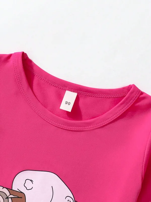 Panda_Printed_Dark_Pink_Color_T-shirt_and_bottom_set_For_Baby_Girl_&_Boy