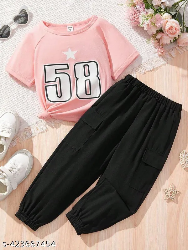 58_Printed_Pink_Color_Joggeres_T-shirt_and_bottom_set_For_Baby_Girls