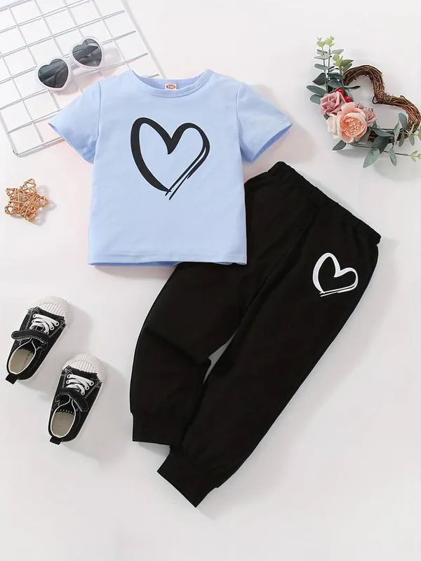 Love_Printed_SkyBlue_Color_T-shirt_and_bottom_set_for_Boy_and_Girls