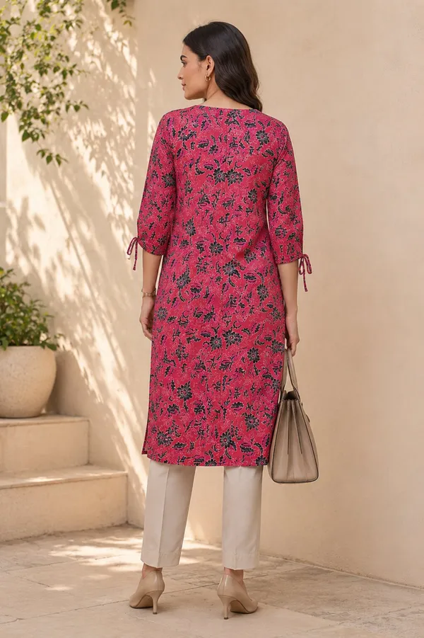 Pink_Cotton_Sleeves_Cut-out_design_Kurta