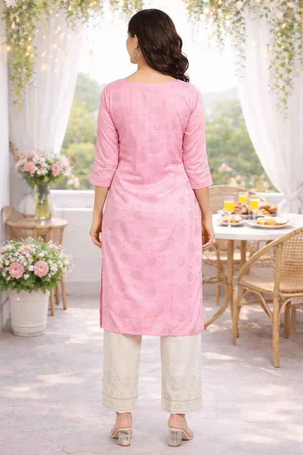 Pink_Foil_Print_Manipuri_Silk_Kurta
