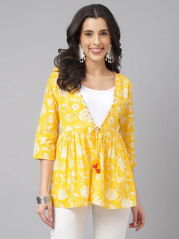 https://d1311wbk6unapo.cloudfront.net/NushopCatalogue/tr:f-webp,w-600,fo-auto/65af696202d8dc3ec1a05b11/cat_img/Yellow_cotton_printed_top_JEVDT8ZANH_2024-09-05_1.jpg__Asparsh 