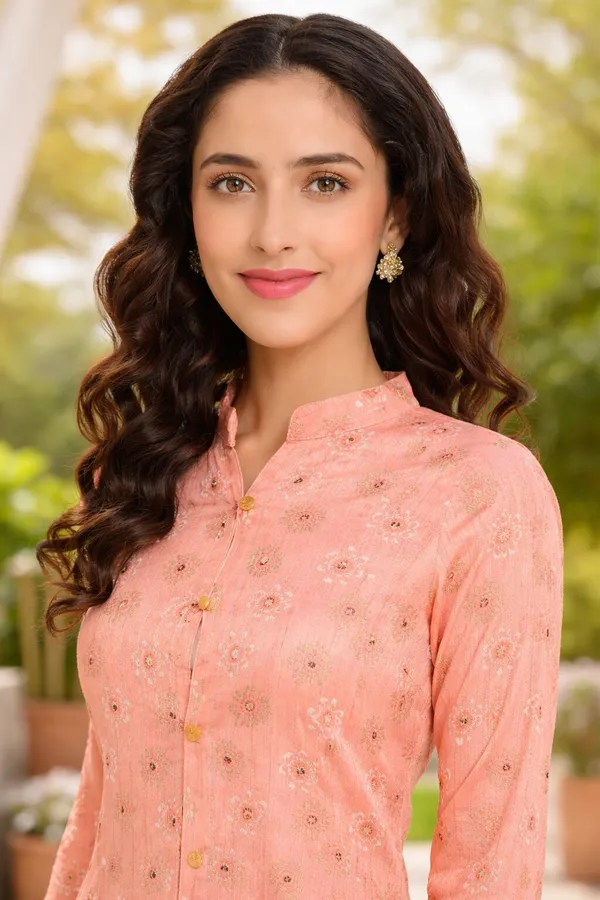 Pink_Rayon__Front_Button_Down_Kurta_Set