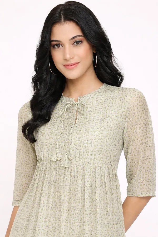 Green_Chanderi_Front_Pintuck_Top