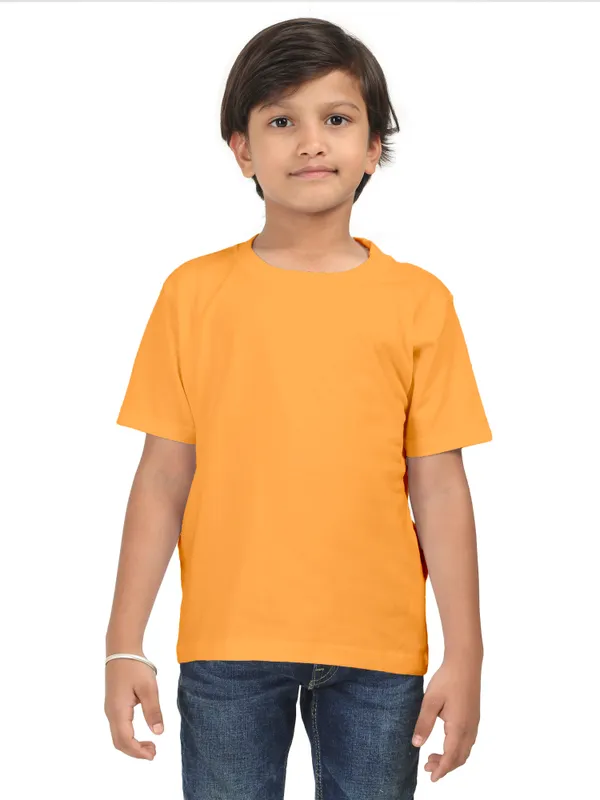 Mustard_Yellow_Cotton_T_Shirt_For_Kids