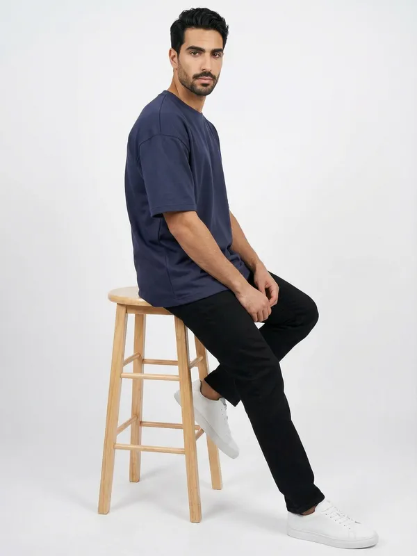 Navy_Blue_Cotton_Regular_Fit_T_Shirt_For_Men