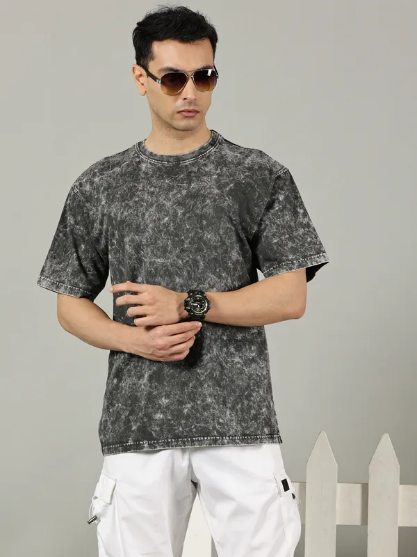 Black_Cotton_Acid_Wash_T_Shirt_For_Men