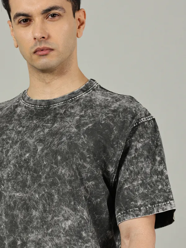 Black_Cotton_Acid_Wash_T_Shirt_For_Men