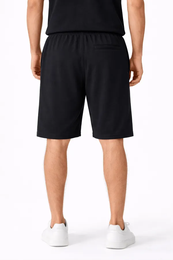 Black_Cotton_Regular_Fit_Shorts_For_Men
