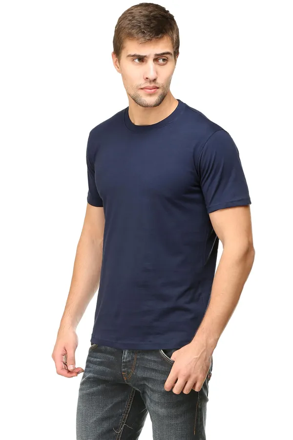 Navy_Blue_Poly_Cotton_T_Shirt_For_Men