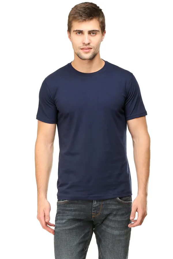 Navy_Blue_Poly_Cotton_T_Shirt_For_Men