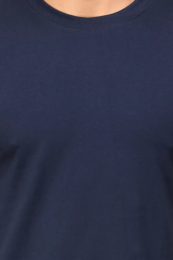 Navy_Blue_Poly_Cotton_T_Shirt_For_Men