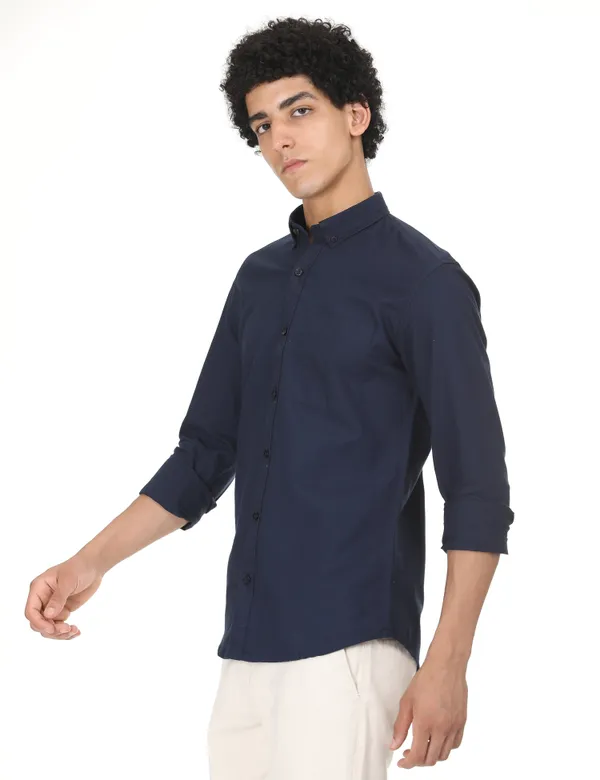 Blue_Cotton_Solid_Oxford_Shirt_For_Men