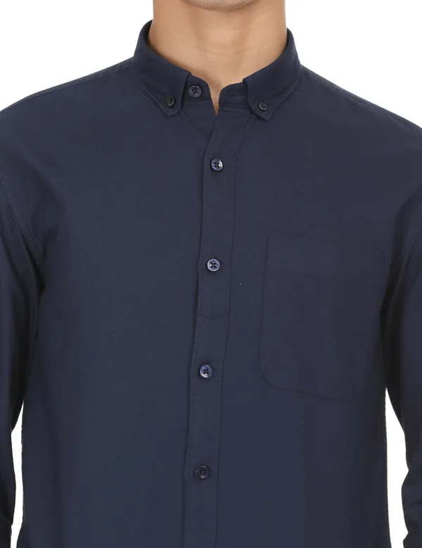 Blue_Cotton_Solid_Oxford_Shirt_For_Men
