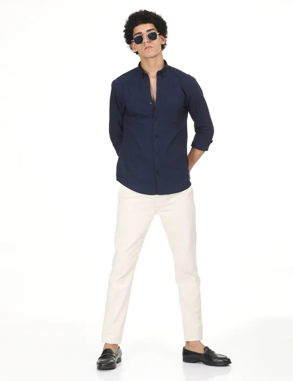 Blue_Cotton_Solid_Oxford_Shirt_For_Men
