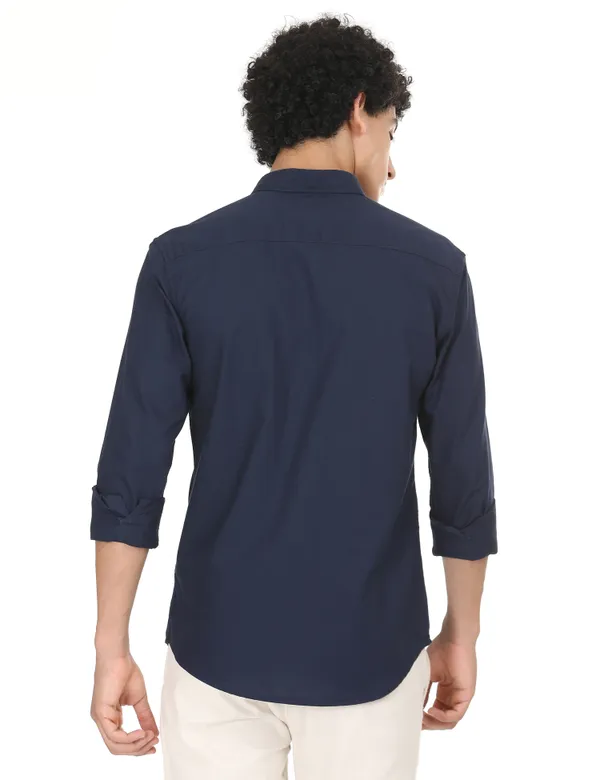 Blue_Cotton_Solid_Oxford_Shirt_For_Men