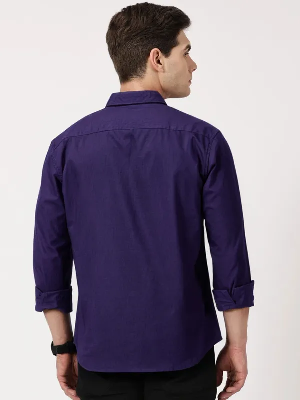 Violet_Cotton_Solid_Oxford_Shirt_For_Men