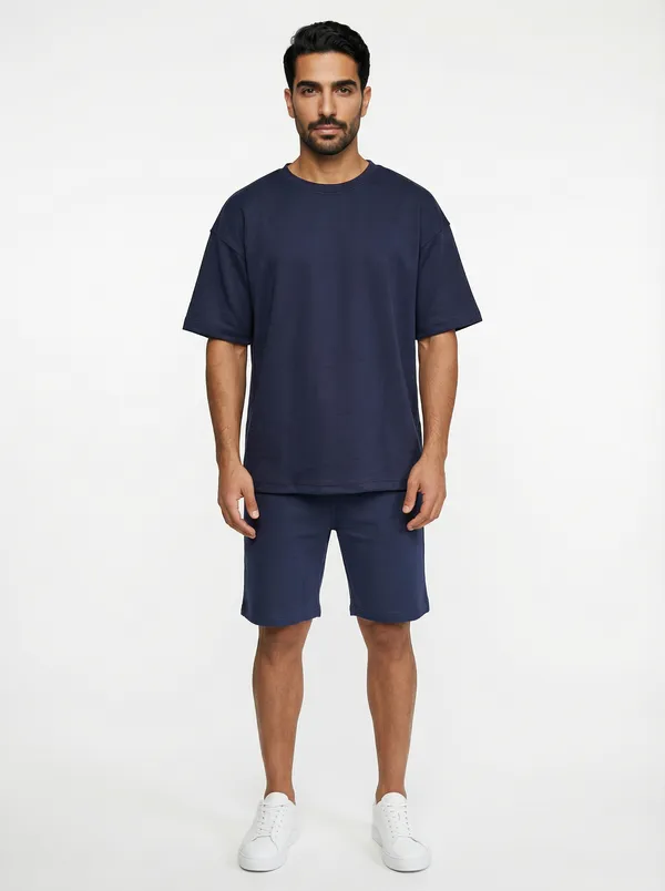 Navy_Blue_Ottoman_Cotton_Co_Ord_Set_For_Men
