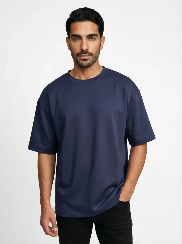 Navy_Blue_Ottoman_Cotton_Co_Ord_Set_For_Men