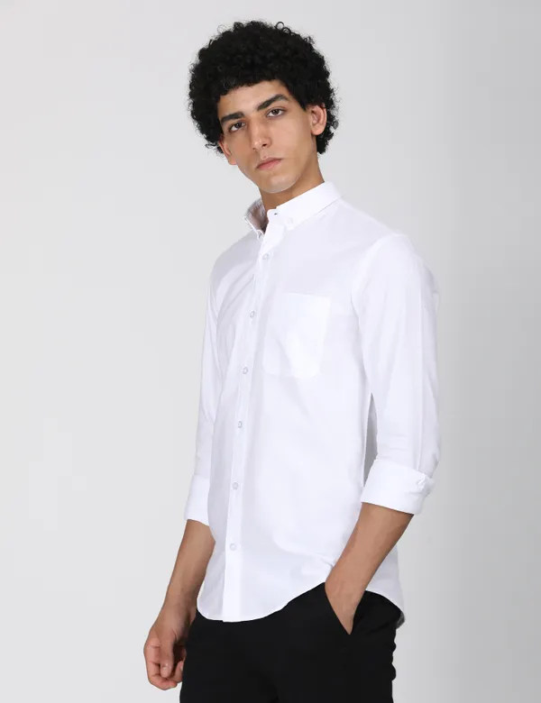 White_Cotton_Solid_Regular_Fit_Oxford_Shirt_For_Men