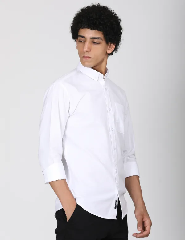 White_Cotton_Solid_Regular_Fit_Oxford_Shirt_For_Men
