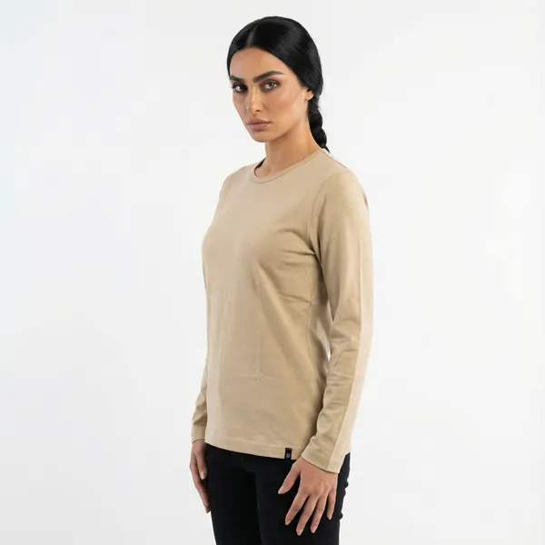 Beige_Cotton_T_Shirt_For_Women