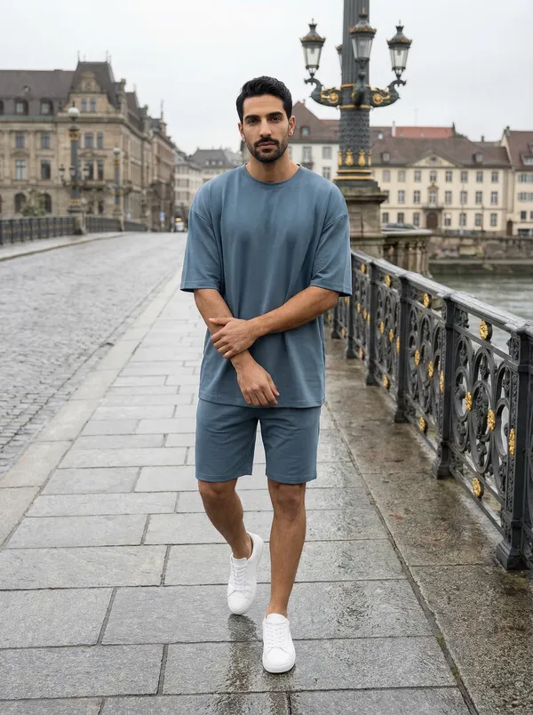 Oxford_Blue_Cotton_Co_Ord_Set_For_Men