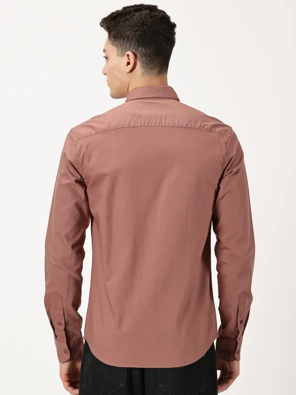 Rosy_Brown_Cotton_Solid_Oxford_Shirt_For_Men