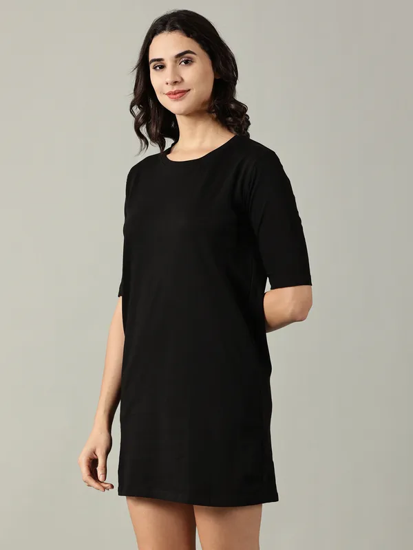 Black_Cotton_Relaxed_Fit_Dress_For_Women