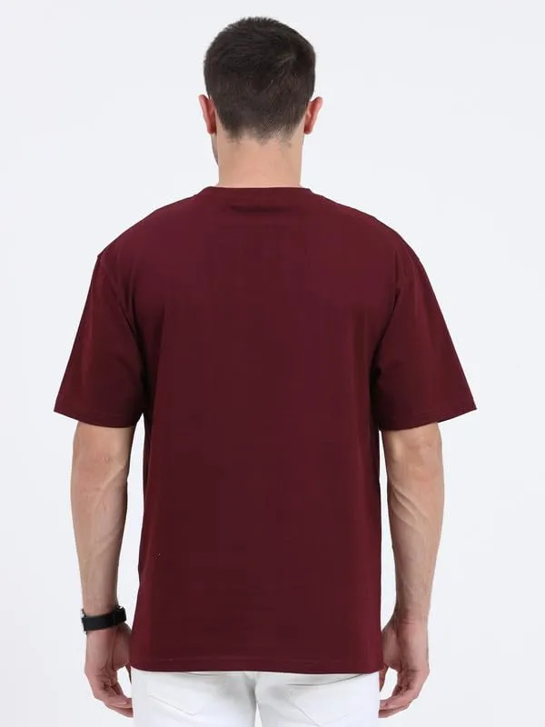 Maroon_Cotton_Drop_Shoulder_Oversized_T_Shirt_For_Men