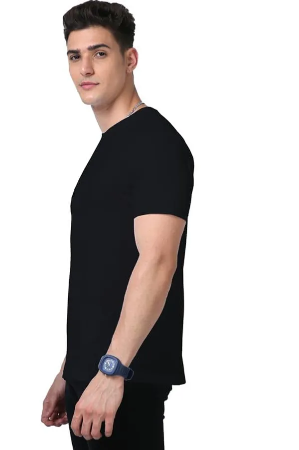 Black_Supima_Cotton_Round_Neck_T_Shirt_For_Men